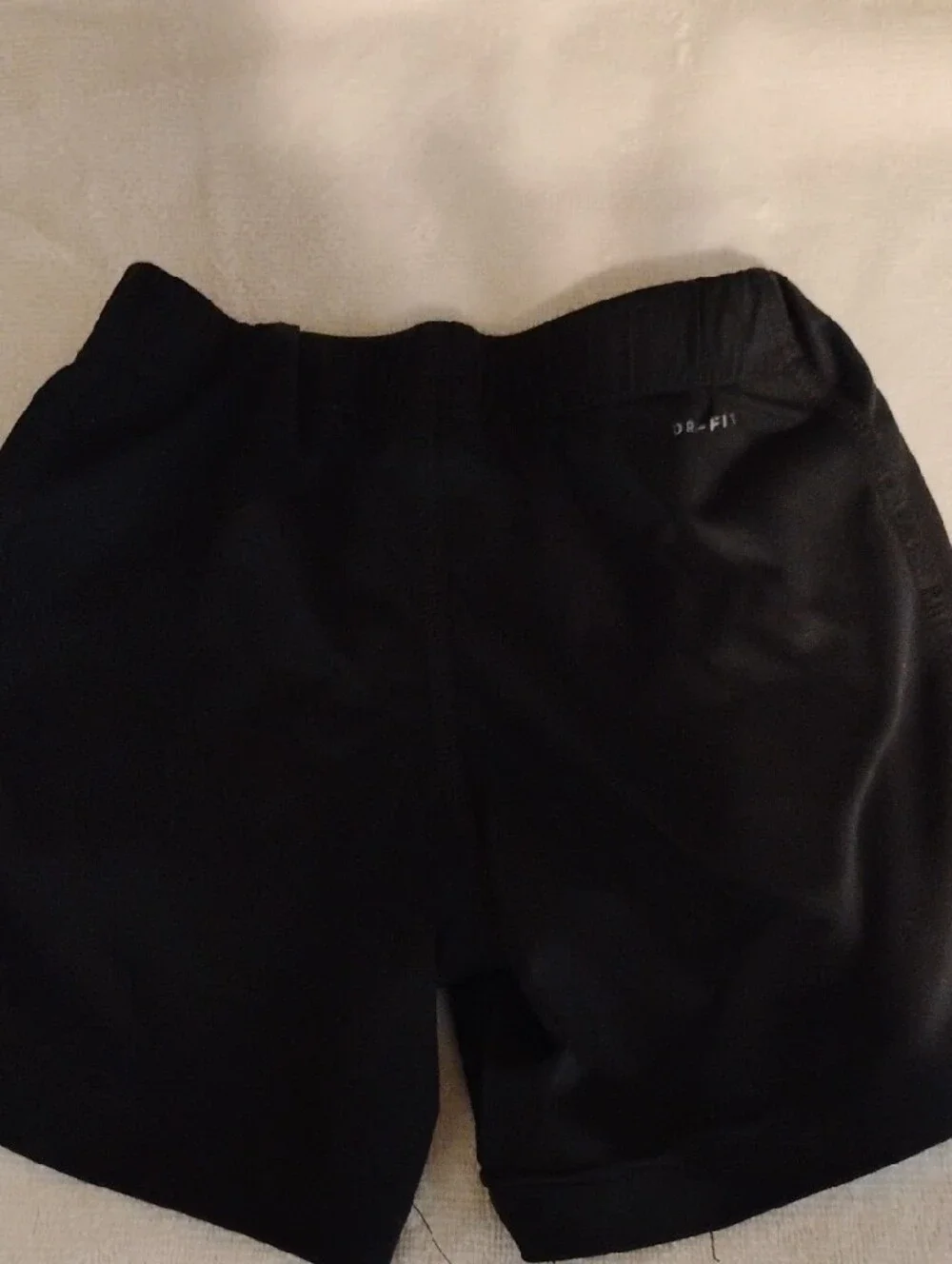 Nike Black Shorts with White Swoosh - Kids